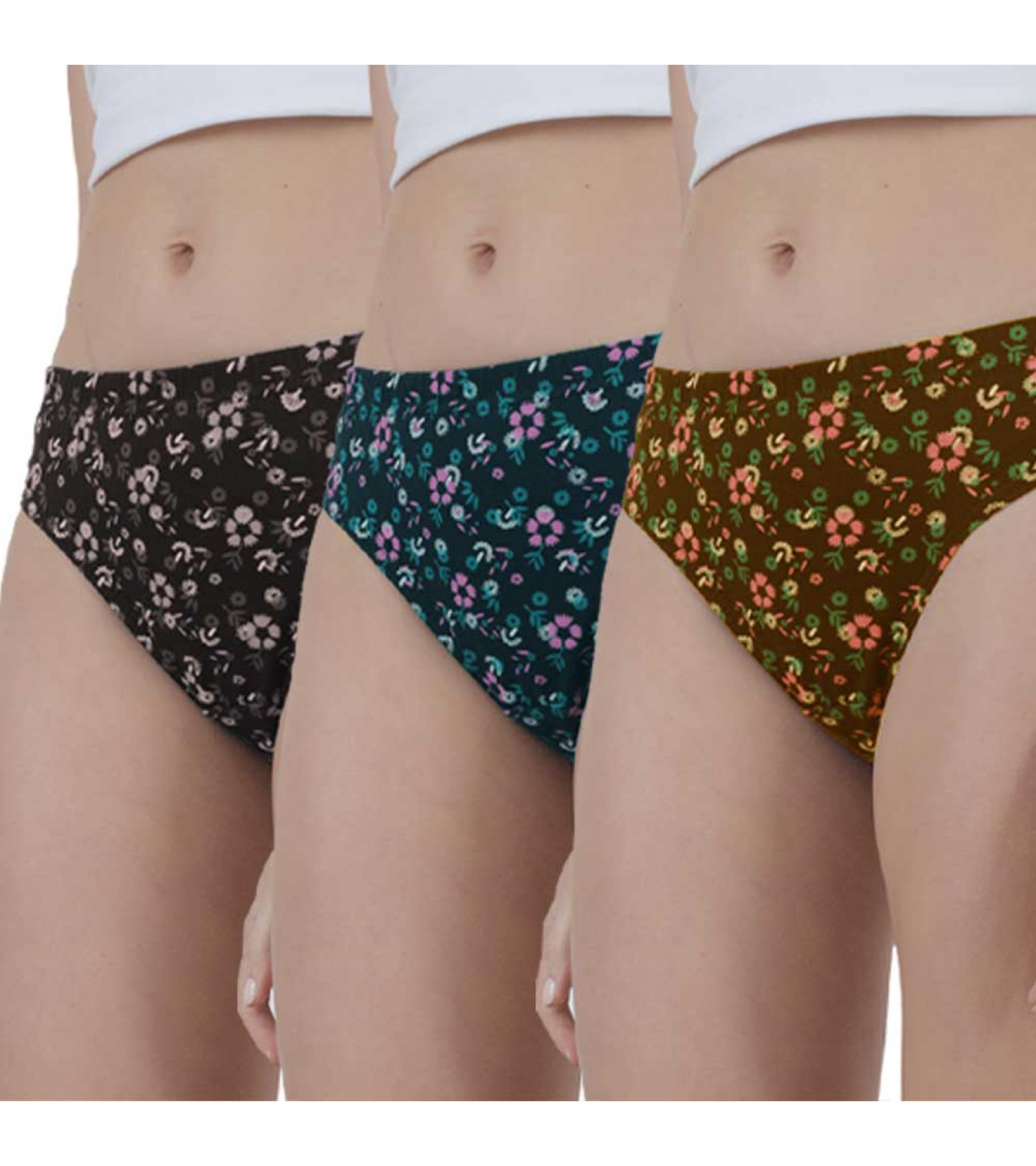 Vink Multicolor Women's Printed Panty Combo Pack of 3